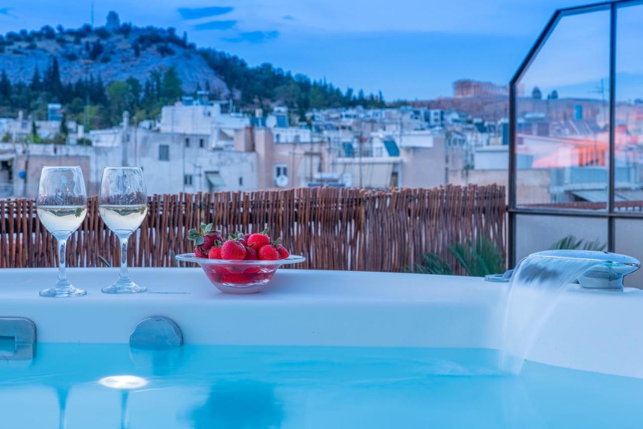 Topfloor Getaway Balcony&Hot Tub+Acropolis View Atenas Exterior foto