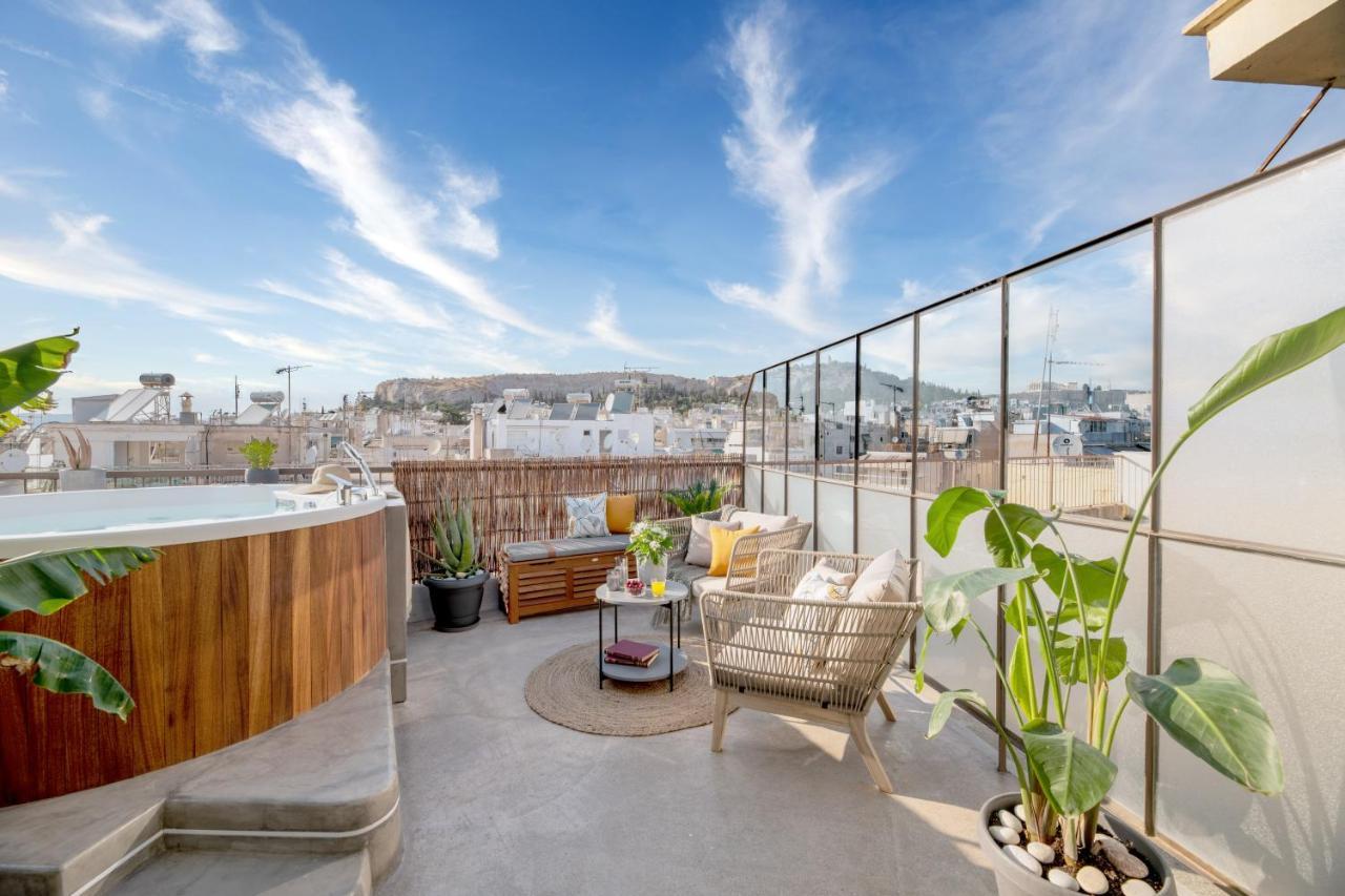 Topfloor Getaway Balcony&Hot Tub+Acropolis View Atenas Exterior foto