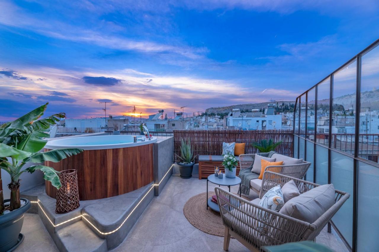 Topfloor Getaway Balcony&Hot Tub+Acropolis View Atenas Exterior foto